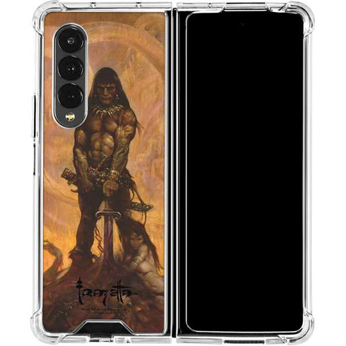 Frazetta Barbarian Galaxy Z Fold4 5G Clear Case